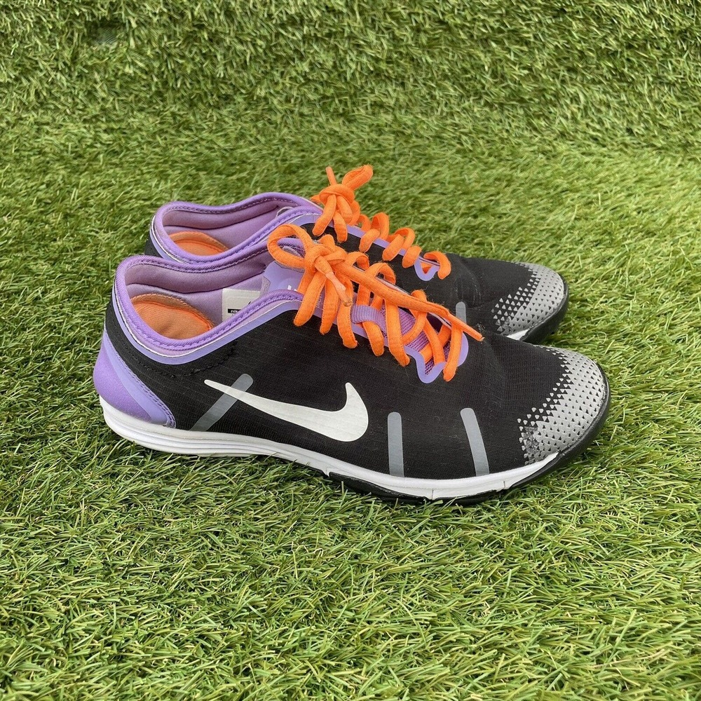 NIKE Lunar Element Women’s Black Purple Orange Running Training Shoes Sz 6